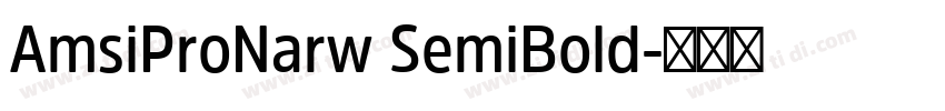 AmsiProNarw SemiBold字体转换